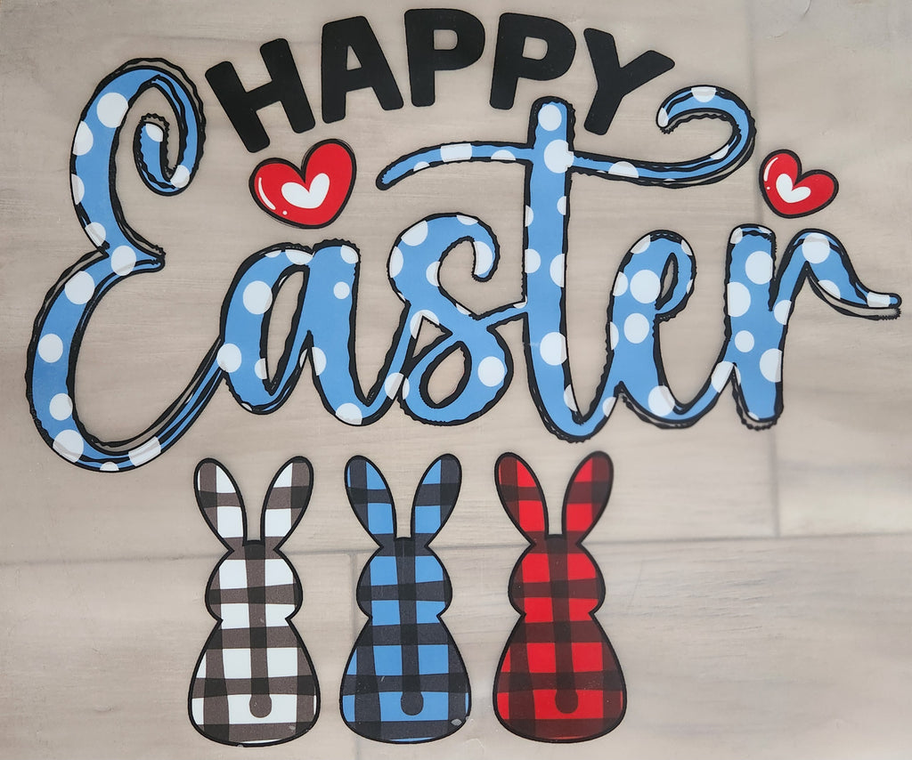 Happy Easter Plaid Bunnies