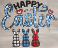 Happy Easter Plaid Bunnies